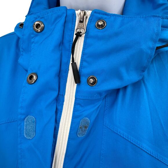 Columbia Sportswear Interchange Zip UP Jacket WMNS M Blue Hooded Hiking Outdoor - Picture 6 of 10